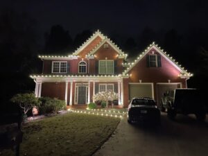 Christmas Light Installation in Milton GA by ProWash 88